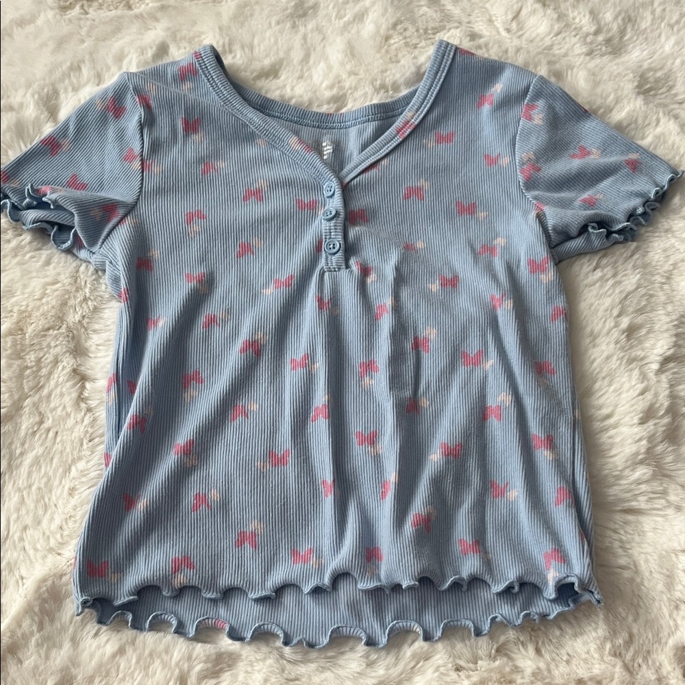 Charming Blue and Pink Kids Tee